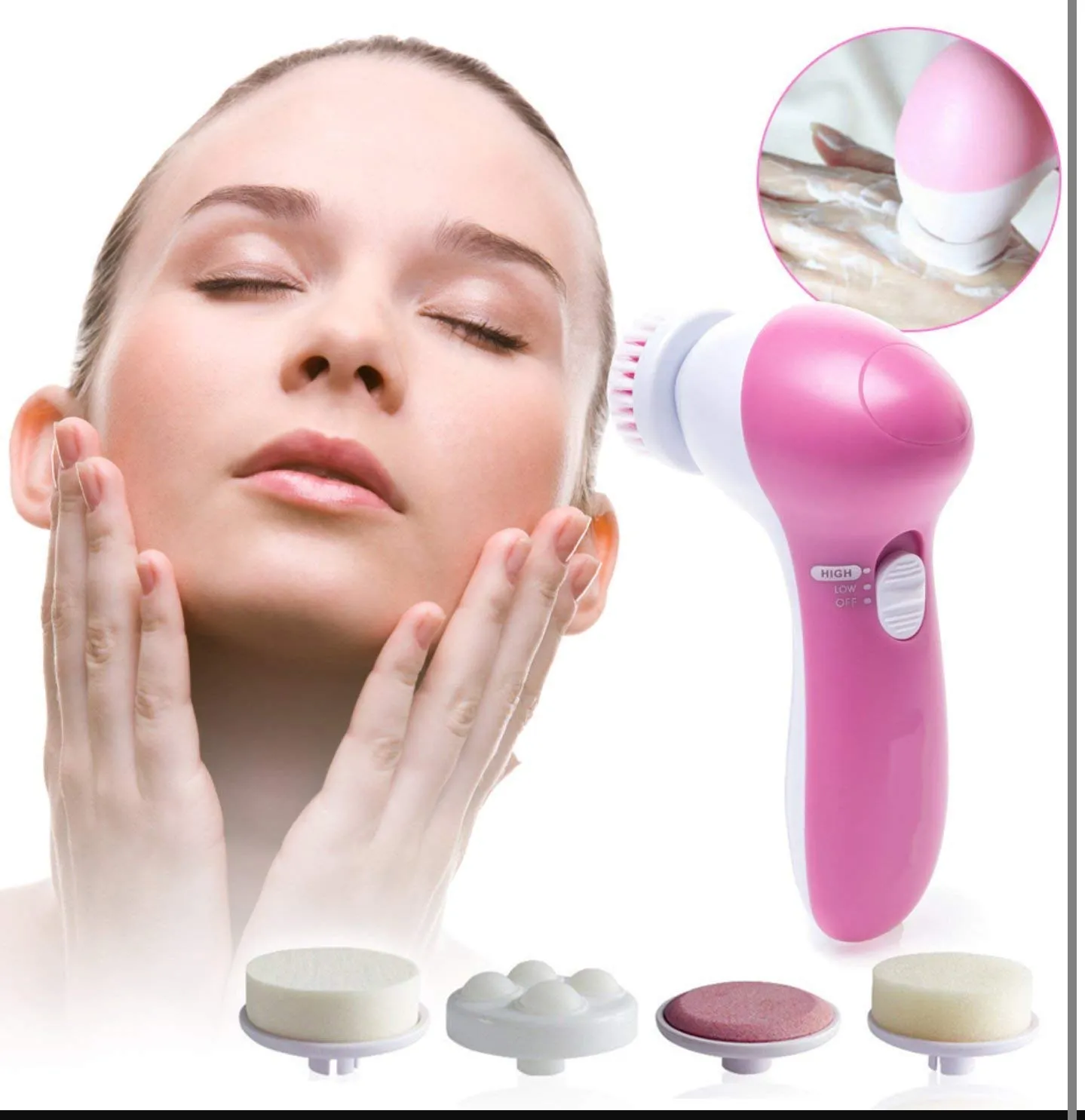 Pacifair FacialKit Multifunctional Beauty Care Brush 5 in 1 Facial Cleaner Relief Face Massager