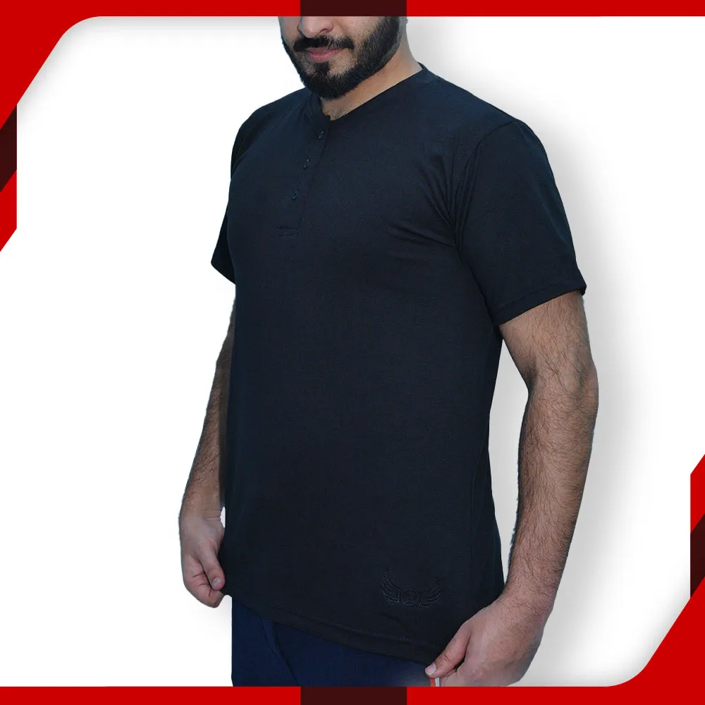 Black Plain Tshirts for Men