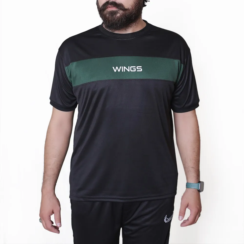 Green Black Sports Tshirt