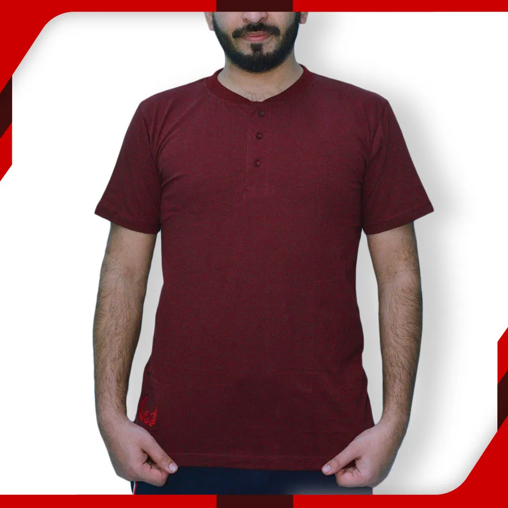 Maroon Plain Tshirts for Men