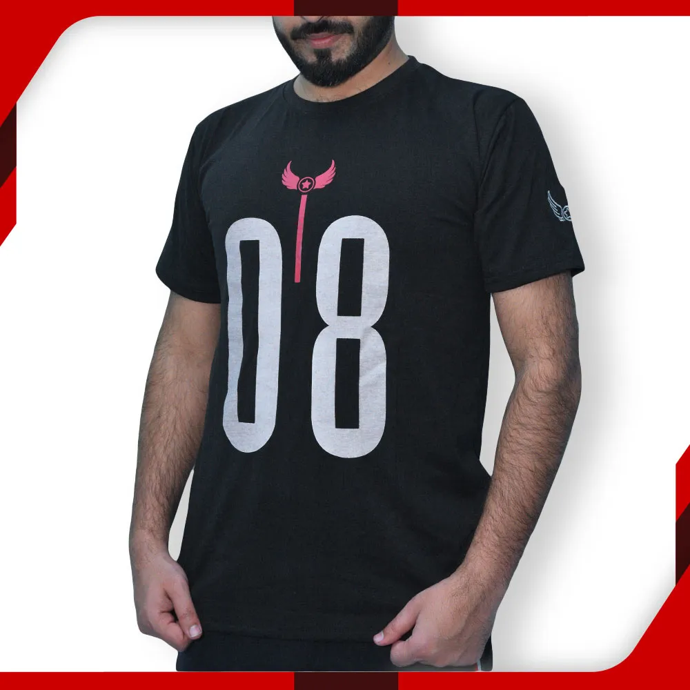 Wings 08-Black T-shirt for Men