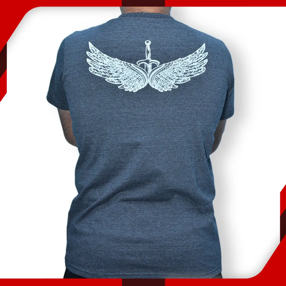 Wings Charcoal T-Shirt for Men