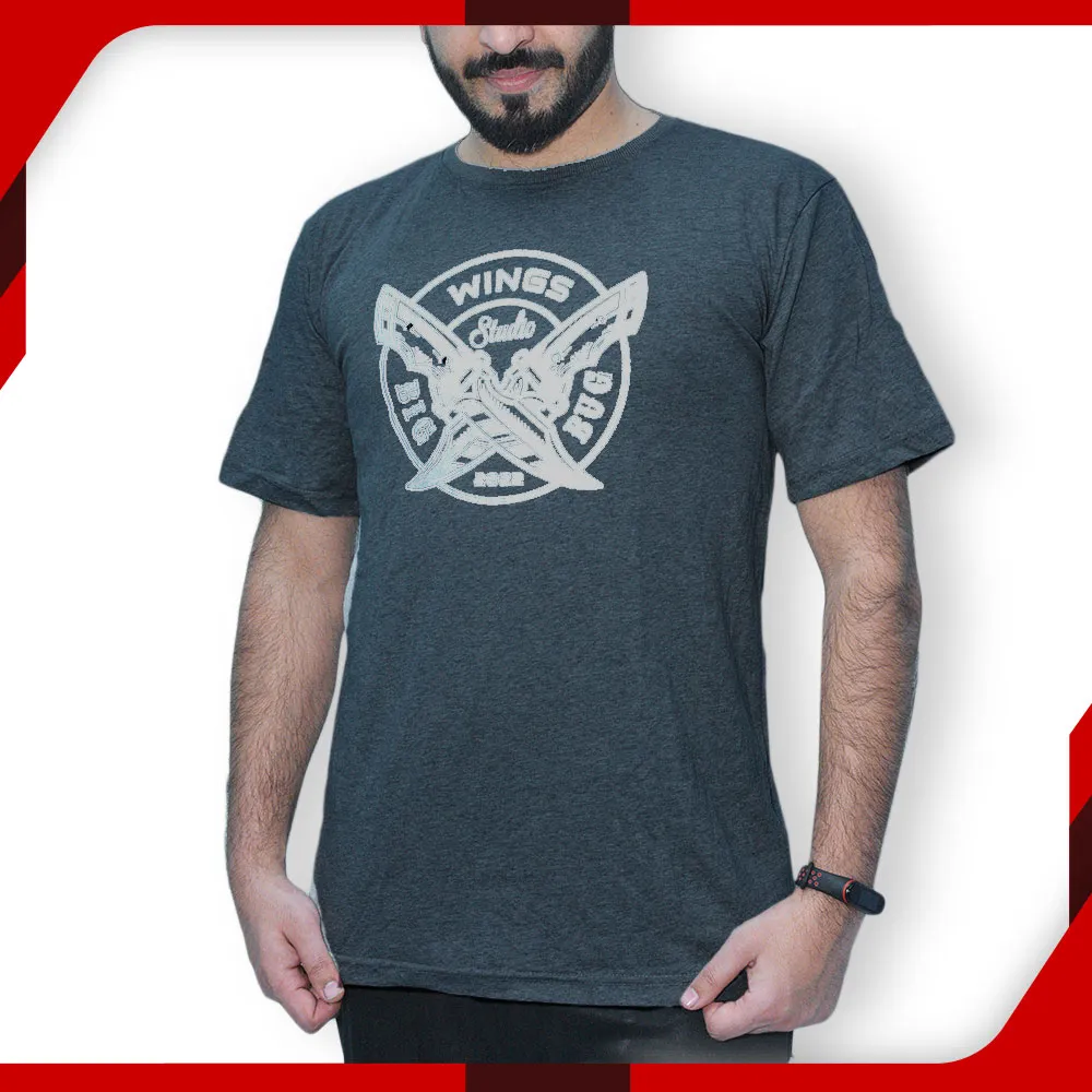 Wings Grey T-Shirt for Men Dagger