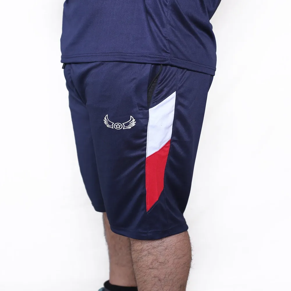 Blue with white Red stripe Sports Shorts for Men