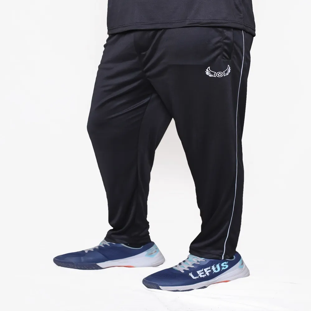 Black with white lining Sports Trouser for Men