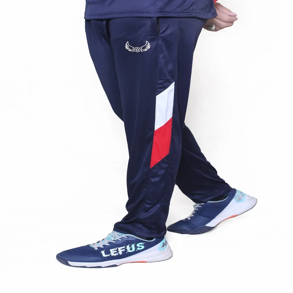 Blue with white Red Stripe Sports Trouser for Men