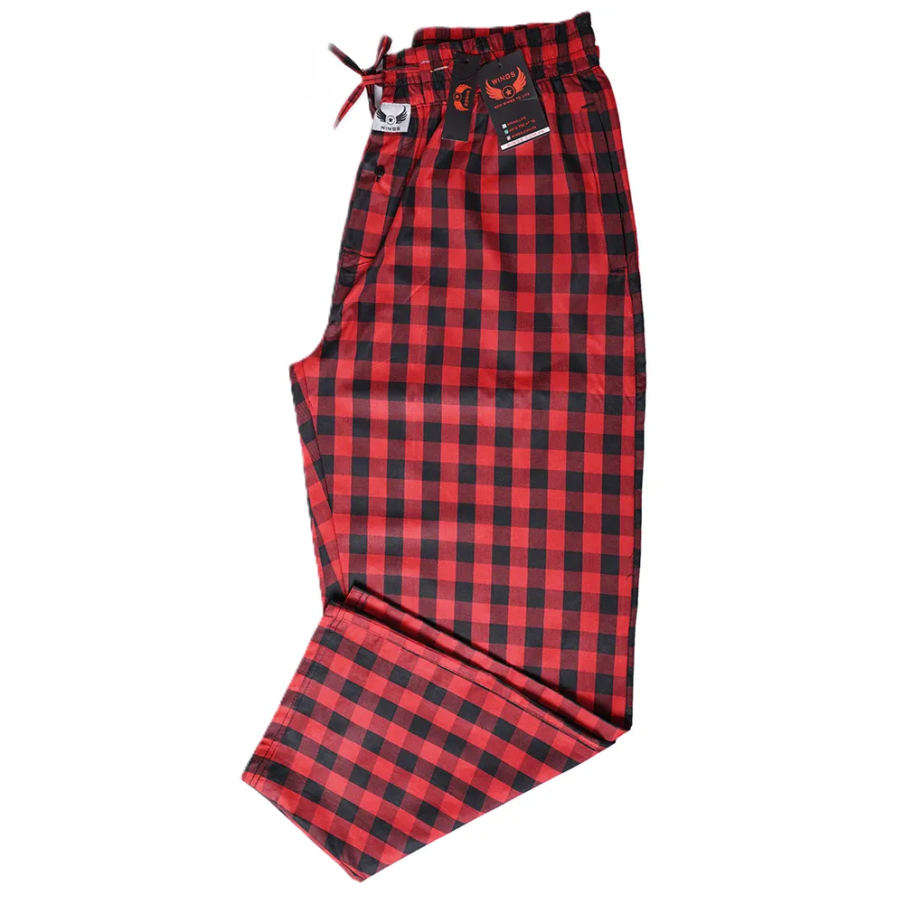 Special Red & Black Cotton Trouser For Men