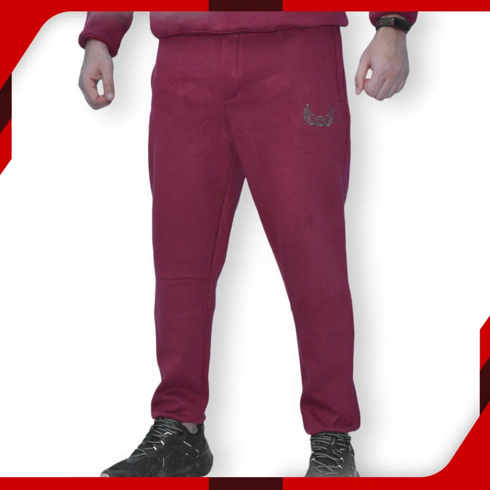 WINGS Fleece Trousers for Men Maroon