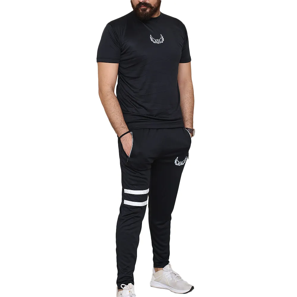 Black Stripe Active Tracksuits