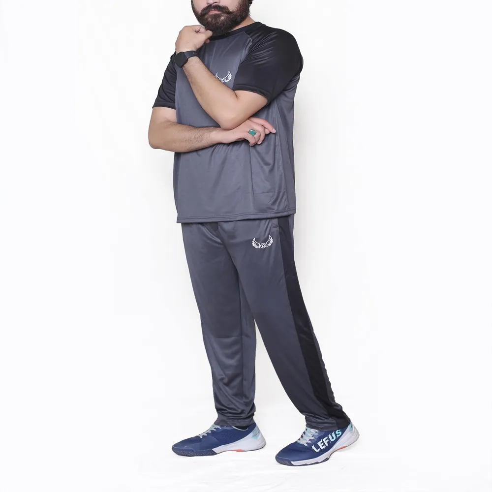 Grey black Active Tracksuits