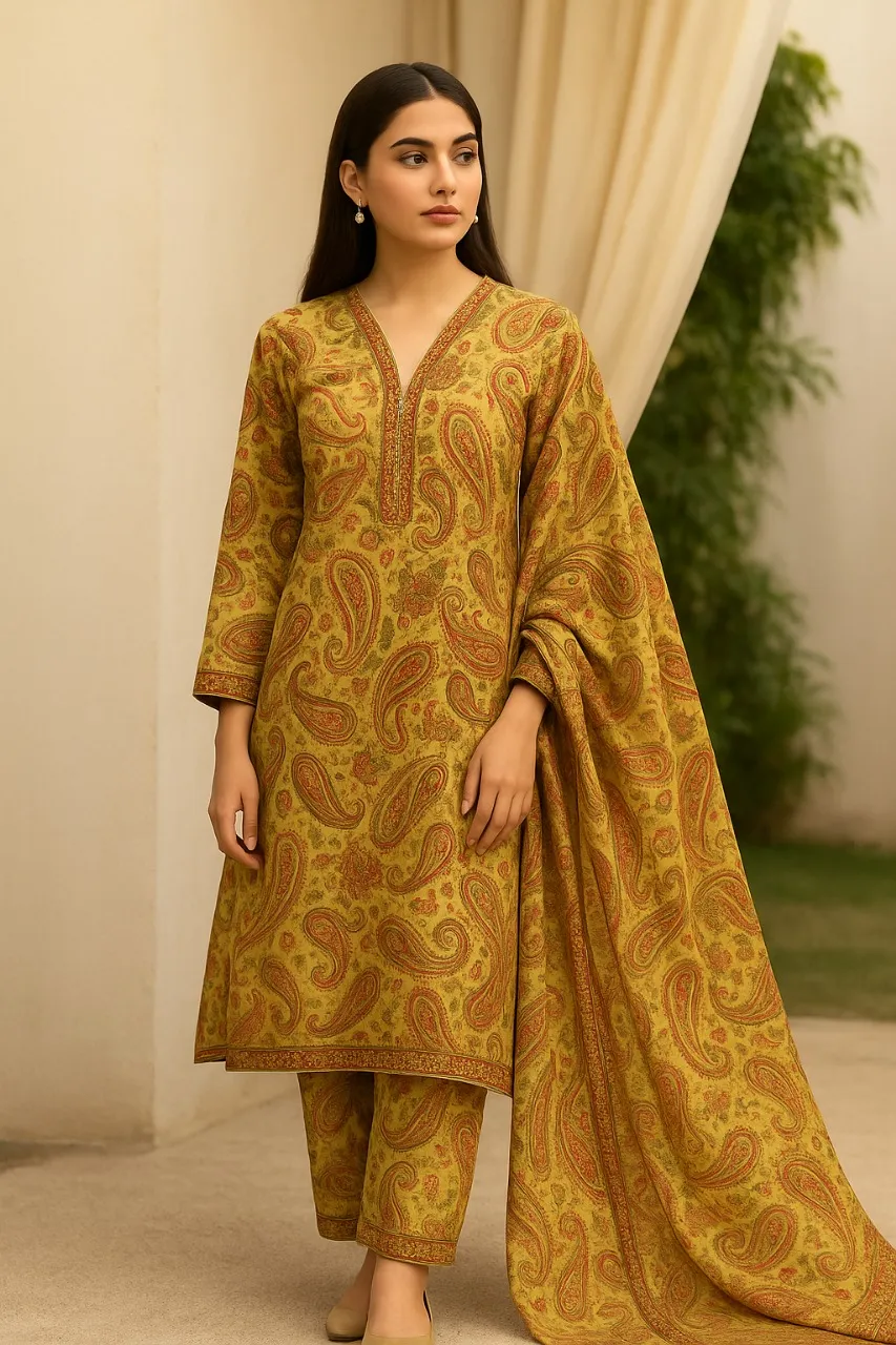 3 Piece Cotton Lawn Suit - Printed (Pret) 10