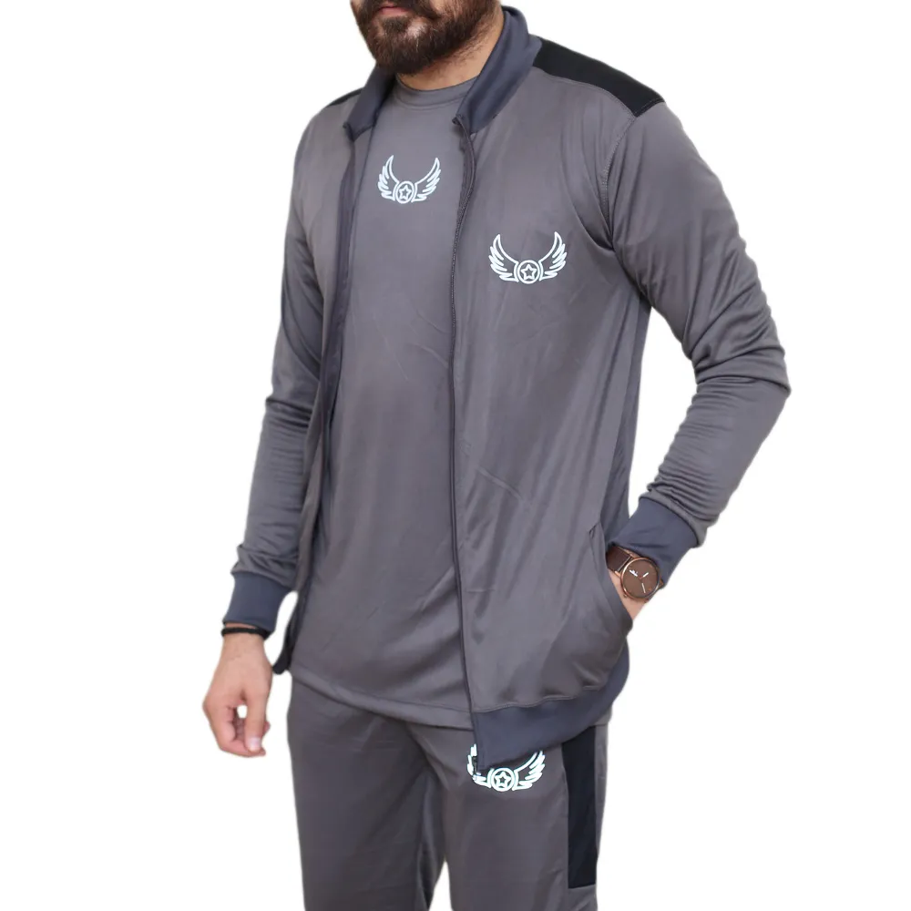 3in1 Grey Panel Sports Tracksuits