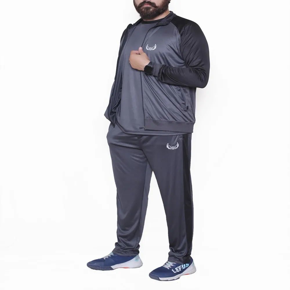 3in1 Grey Black Sports Tracksuits