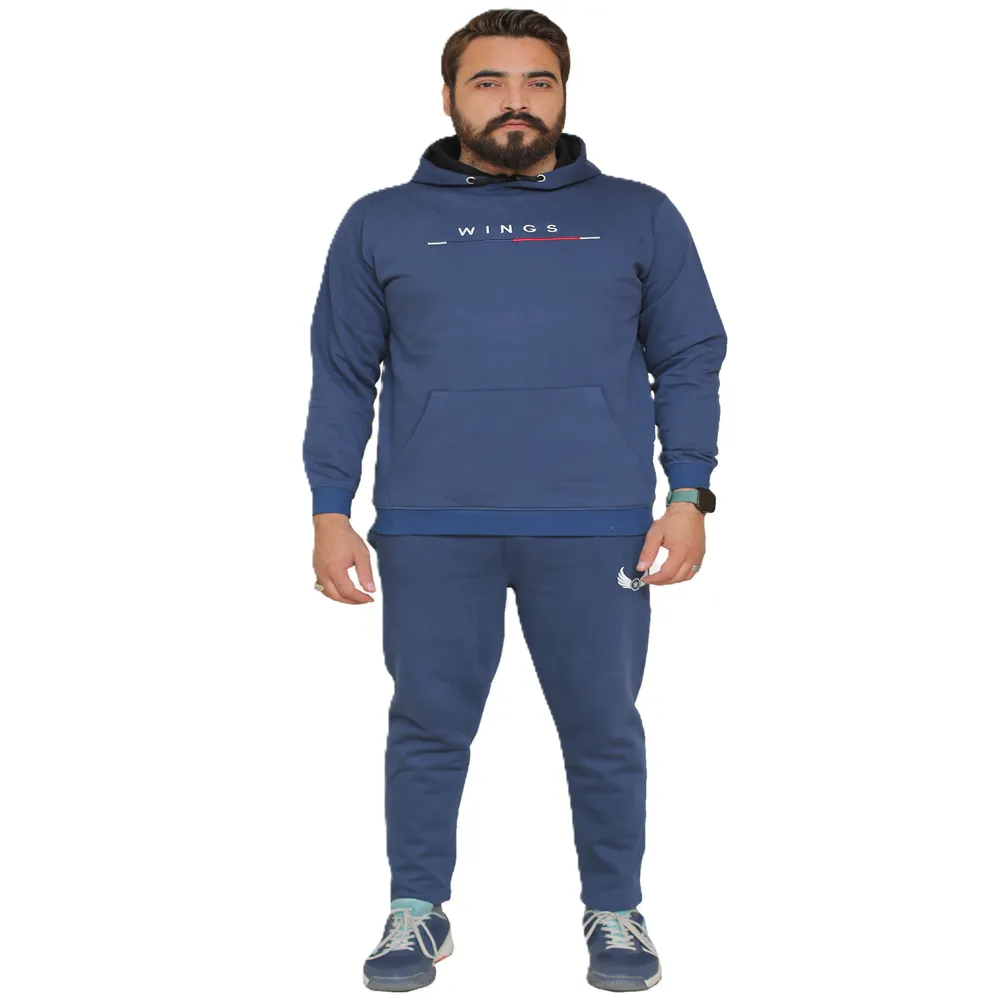 Winter Blue Hoodie Fleece Tracksuit