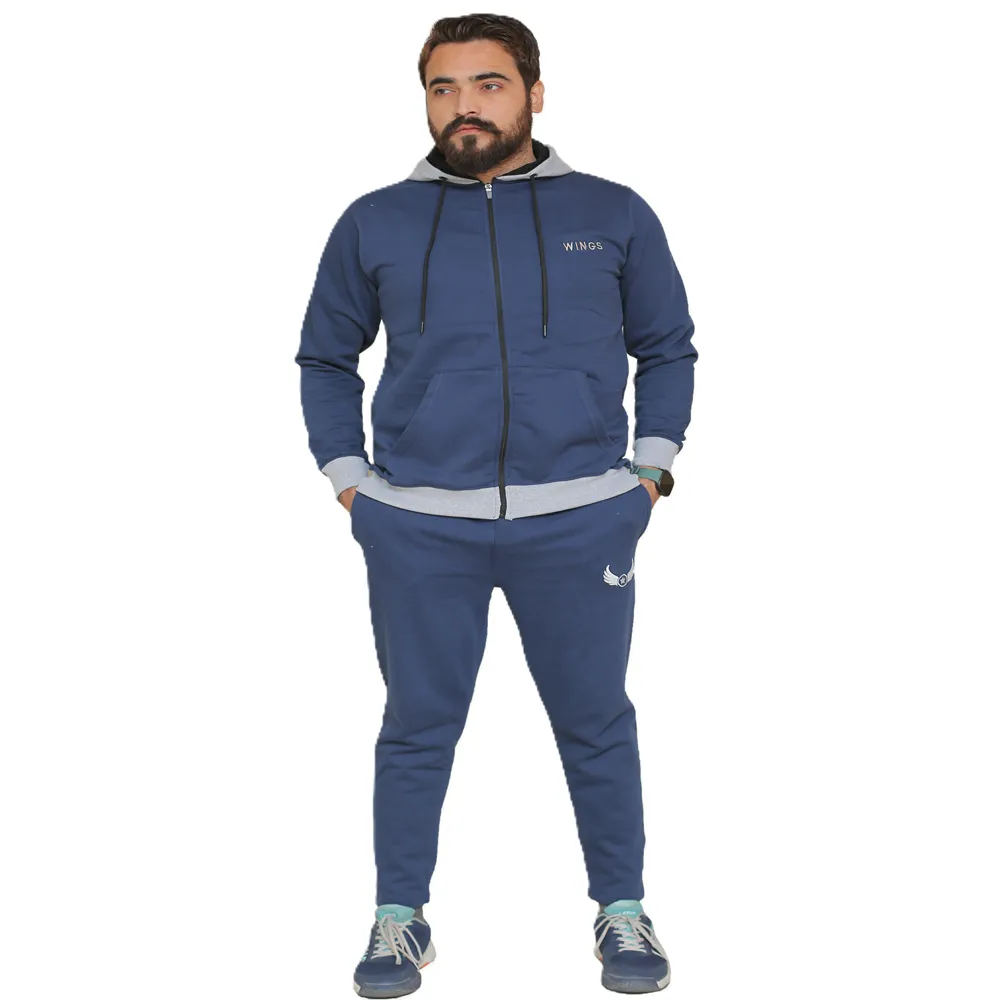 Winter Blue Grey Fleece Tracksuit