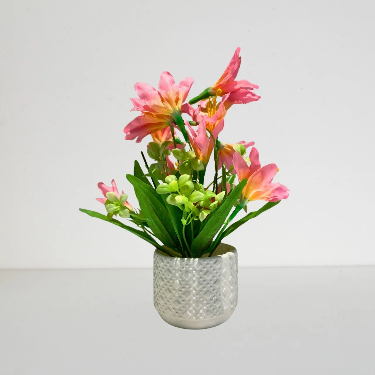 Artificial Pink Blossom Mini Plant