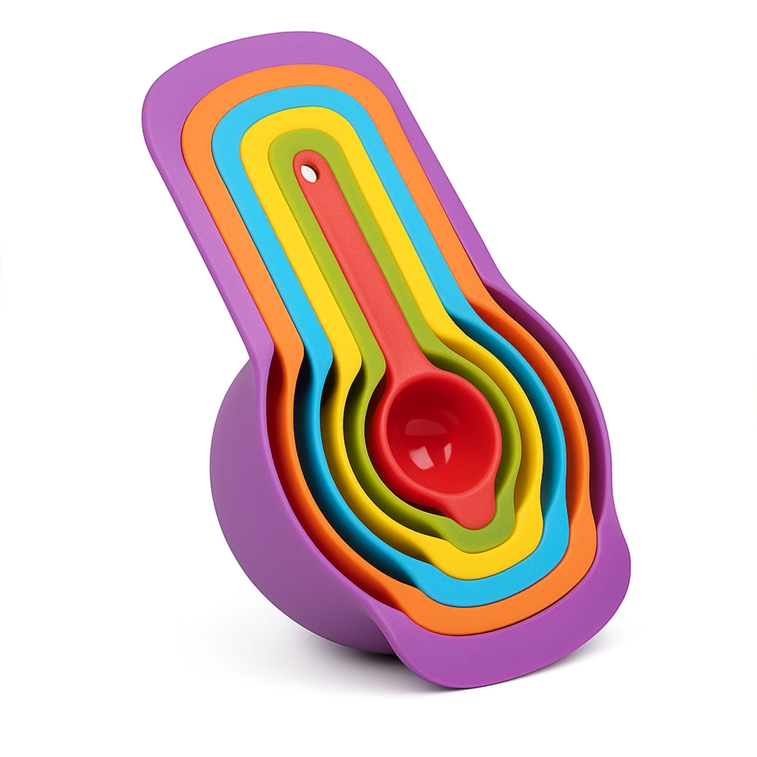 6-Piece Colorful Measuring Cups & Spoons Set