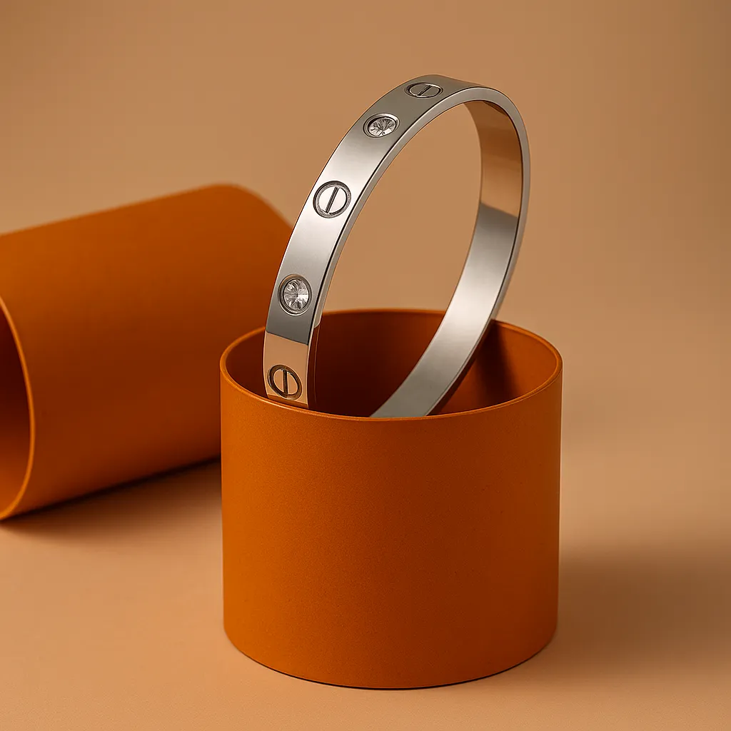 Classic Luxe Silver Bangle