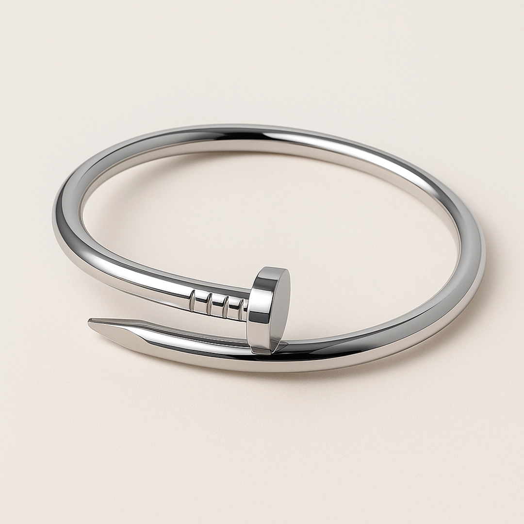 Silver Nail Head Bangle