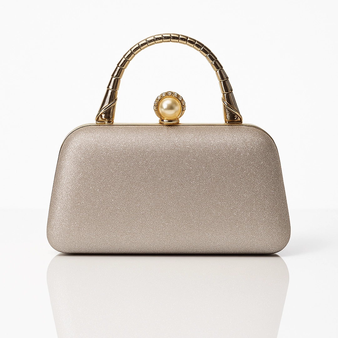 Pearl Crown Elegance Clutch