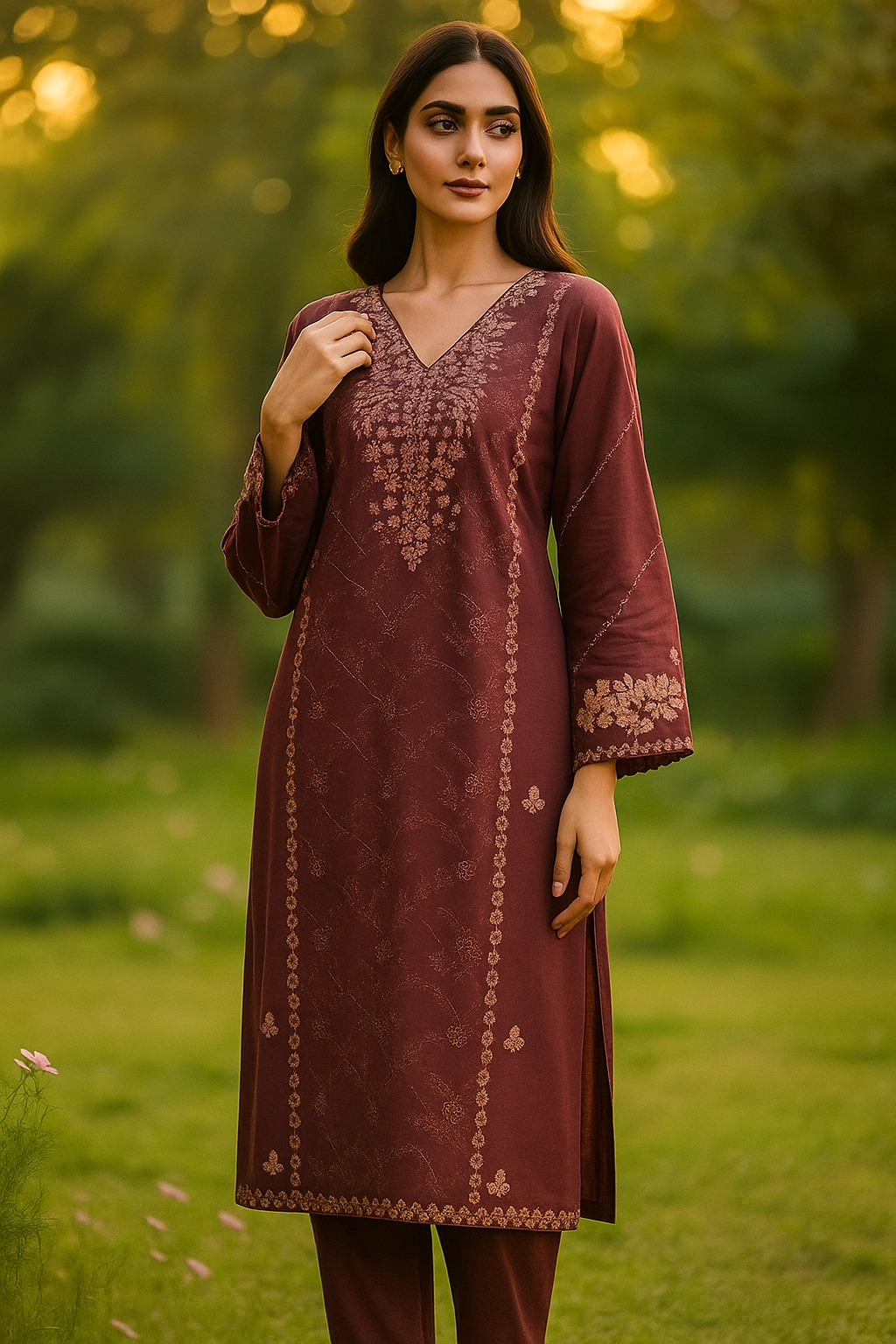 Maroon Elegance – 2 Piece Suit