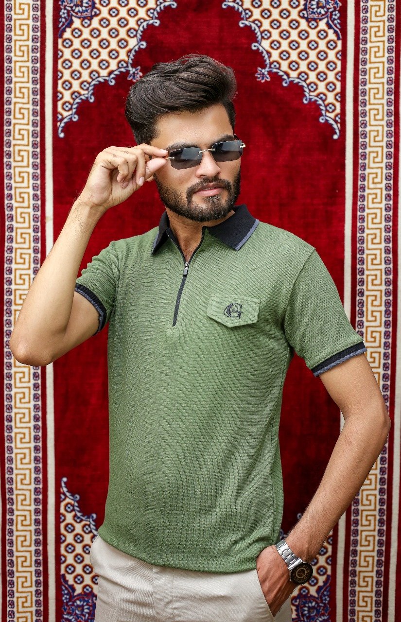 GLO-101 Hunter Zip Pocket Polo