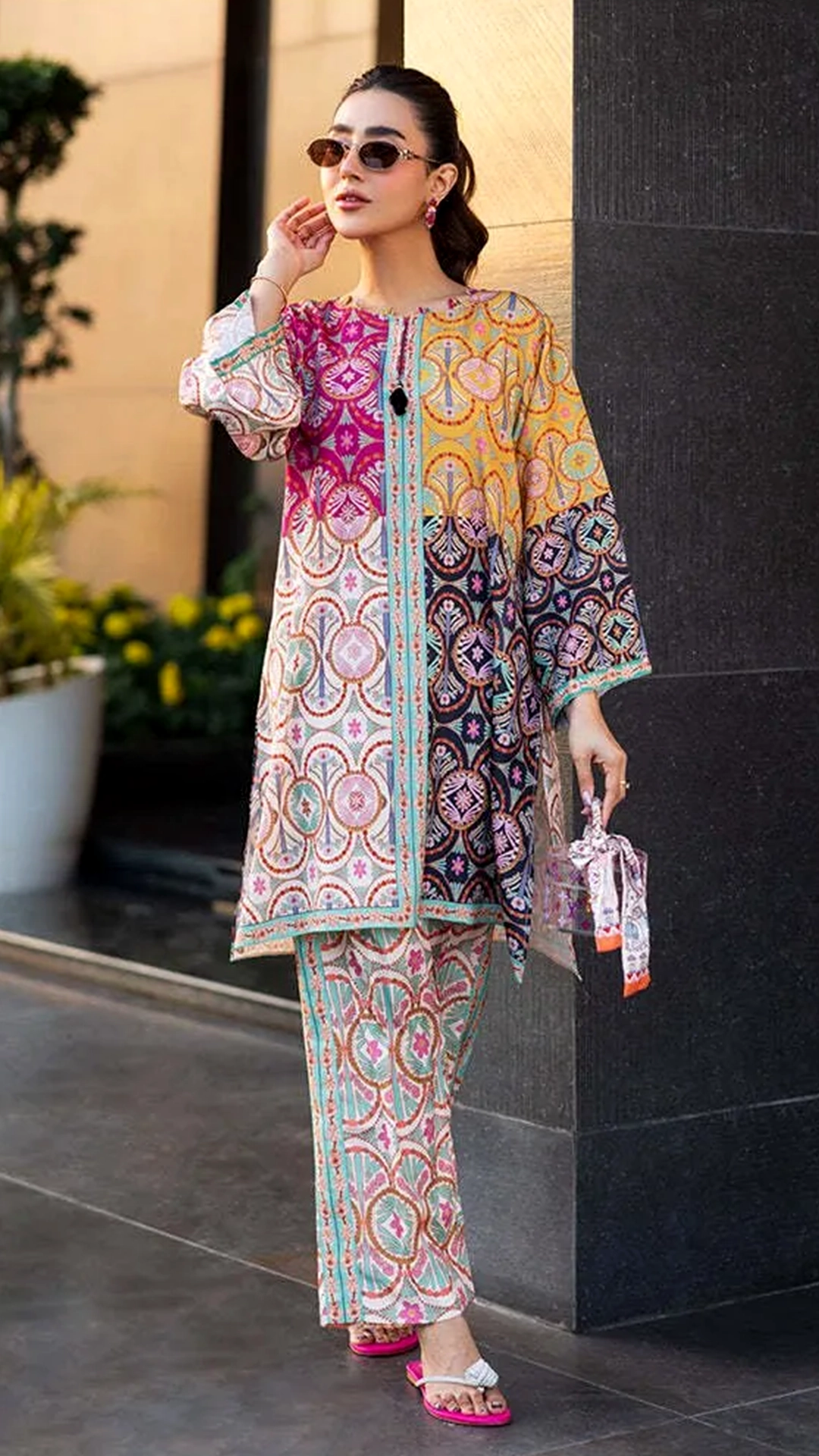 Co-Ord Set - Multicolor Digital Printed