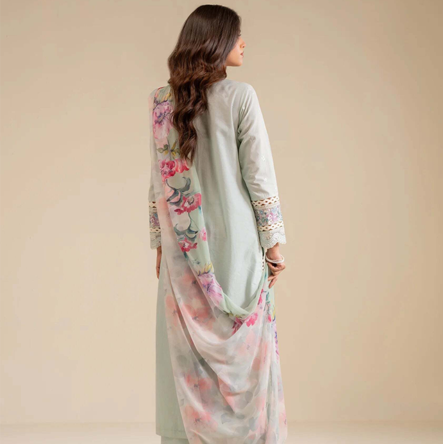 Elegant Pastel Embroidered Suit – Timeless Sophistication