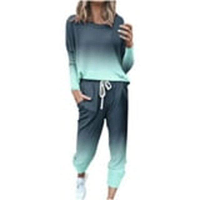 Gradient Ombre Jogging Suit for Women