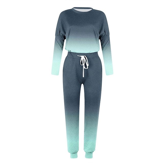 Gradient Ombre Jogging Suit for Women