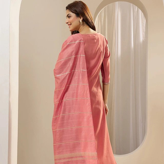 Graceful Pink Embroidered Lawn Suit
