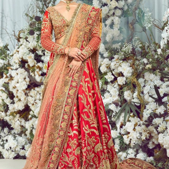 Royal Red & Gold Bridal Lehenga