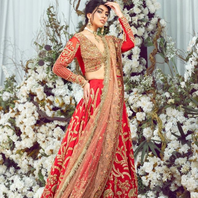 Royal Red & Gold Bridal Lehenga