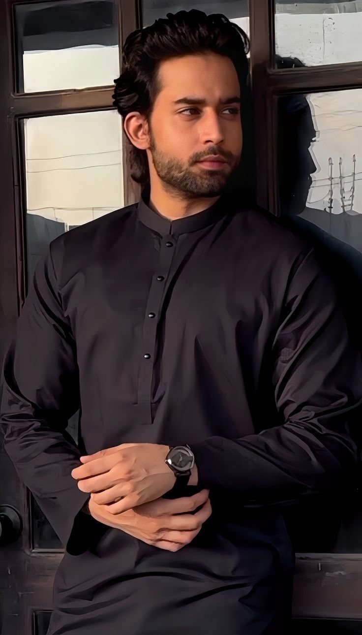 Men's Black Shalwar Kameez