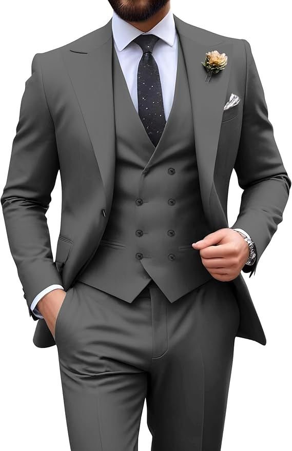 3 Piece Slim Fit Business Tuxedo Suit