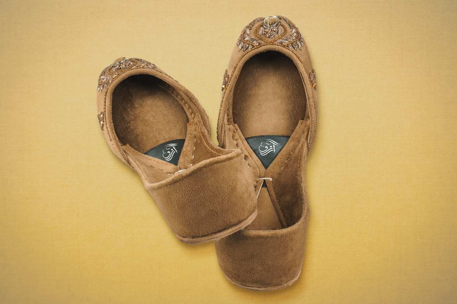 Heritage Charm Brown Suede Khussa