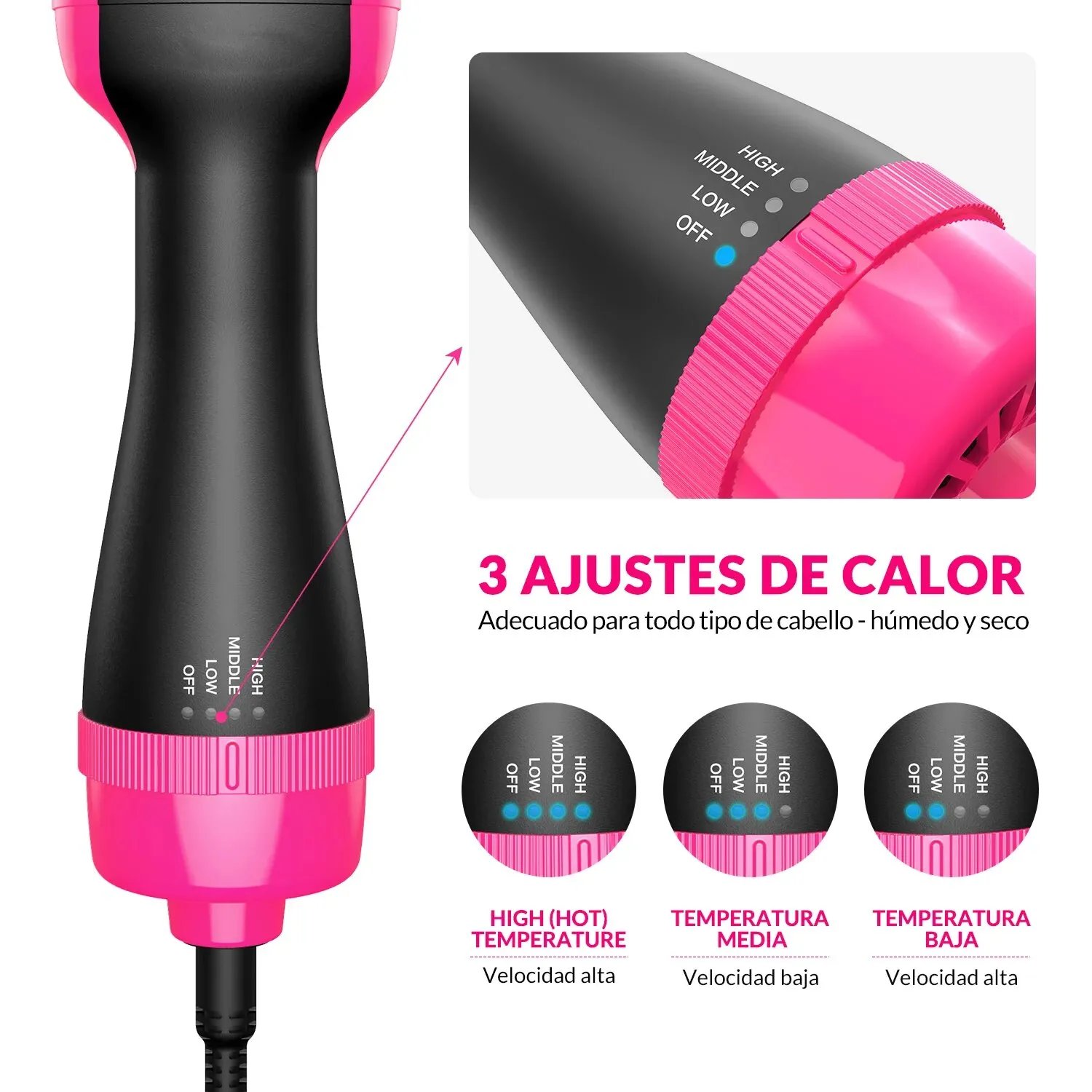 One-Step Hair Dryer And Styler