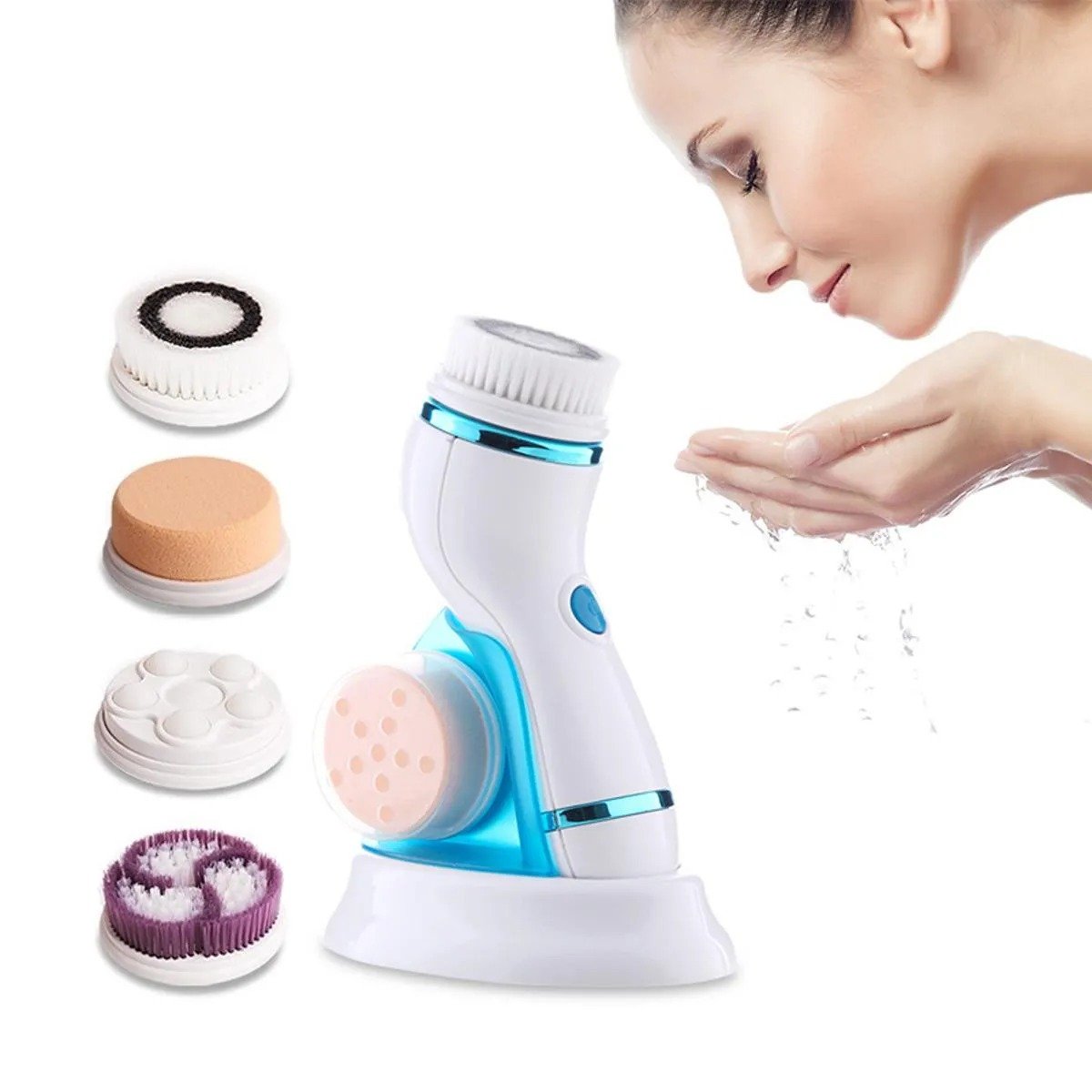4-in-1 Electric Face Washer Facial Cleansing Blackhead Rechargeable Cleansing Brush