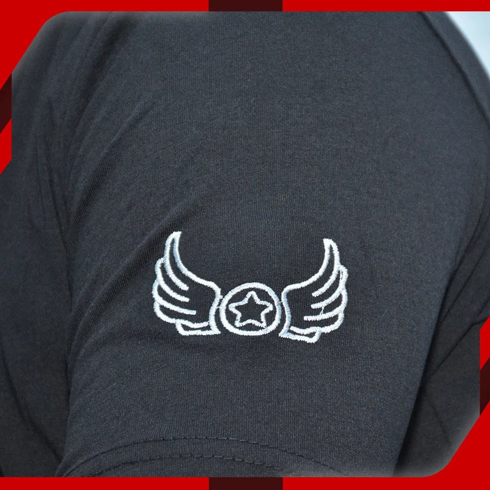 Wings 08-Black T-shirt for Men