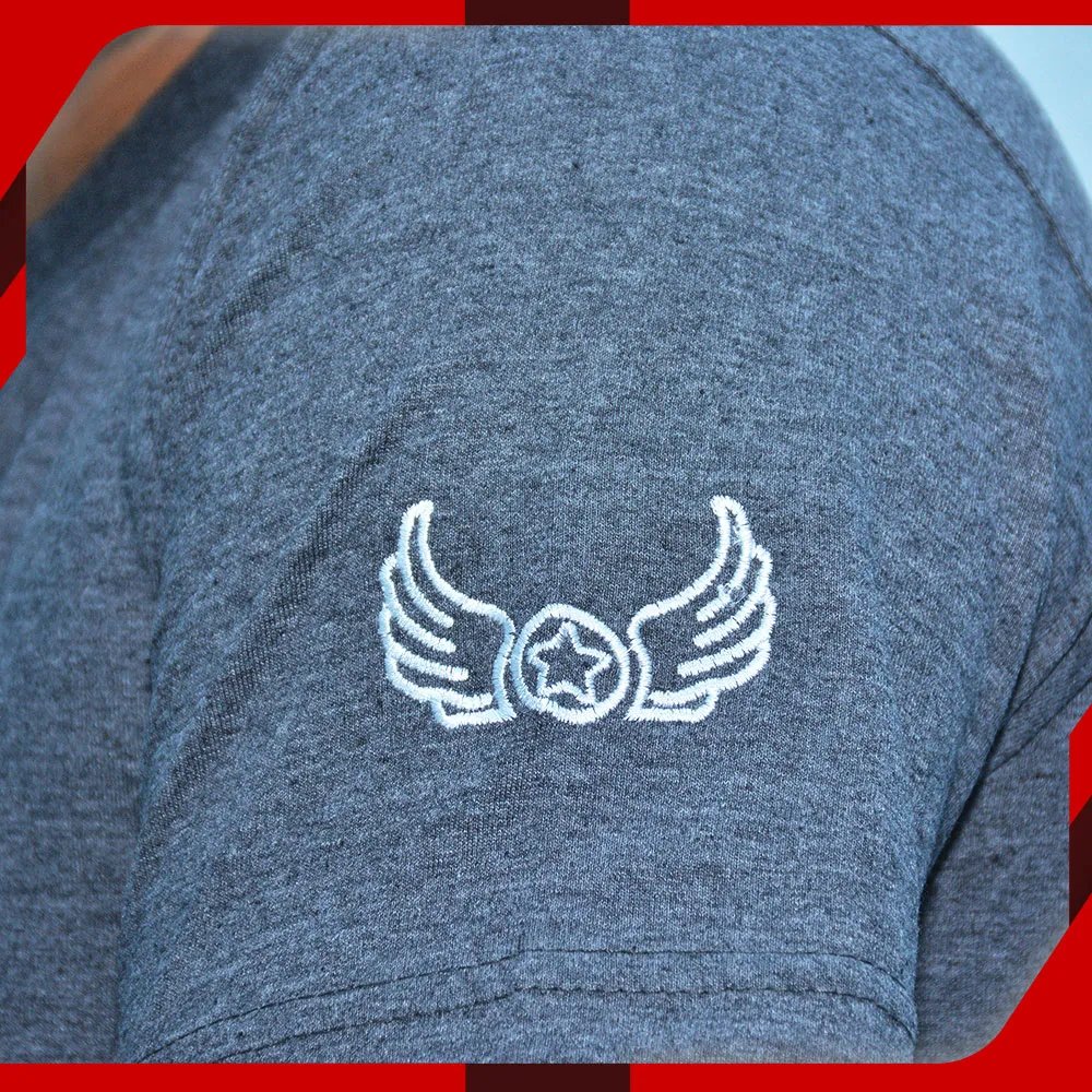 Wings Charcoal T-Shirt for Men