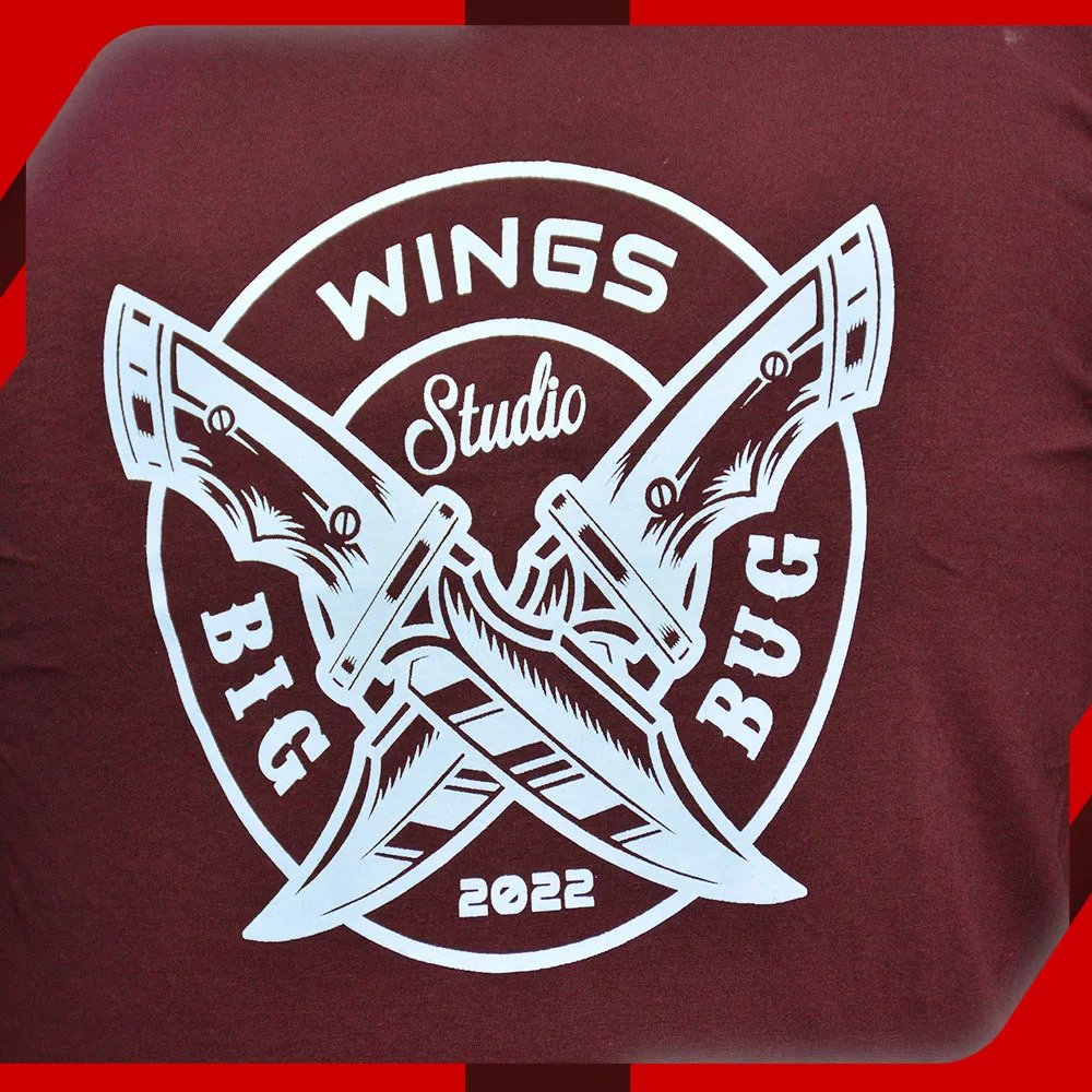 Wings Maroon T-Shirt for Men Dagger