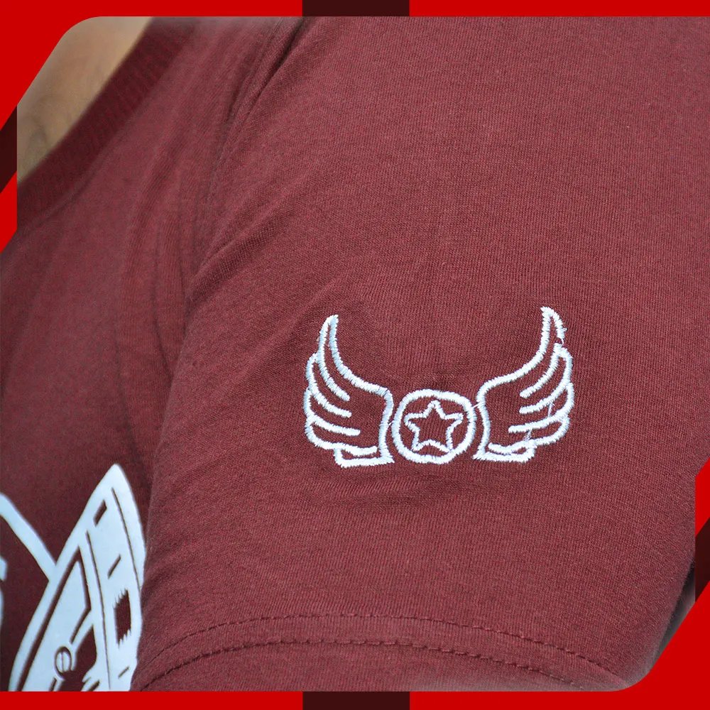 Wings Maroon T-Shirt for Men Dagger