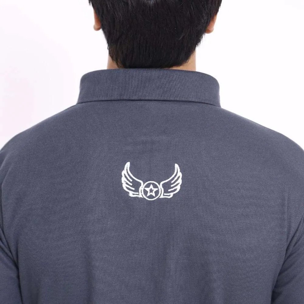 Plain Charcoal Polo Grey Tshirts for Men