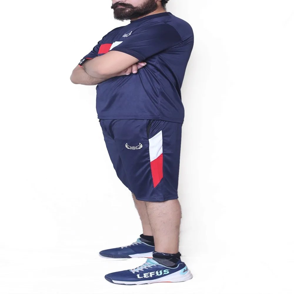 Blue with white Red stripe Sports Shorts for Men