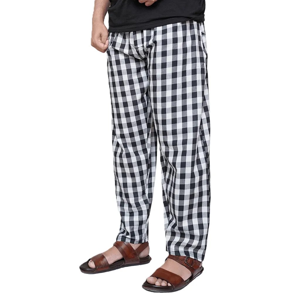 Special White & Black Cotton Trouser For Men