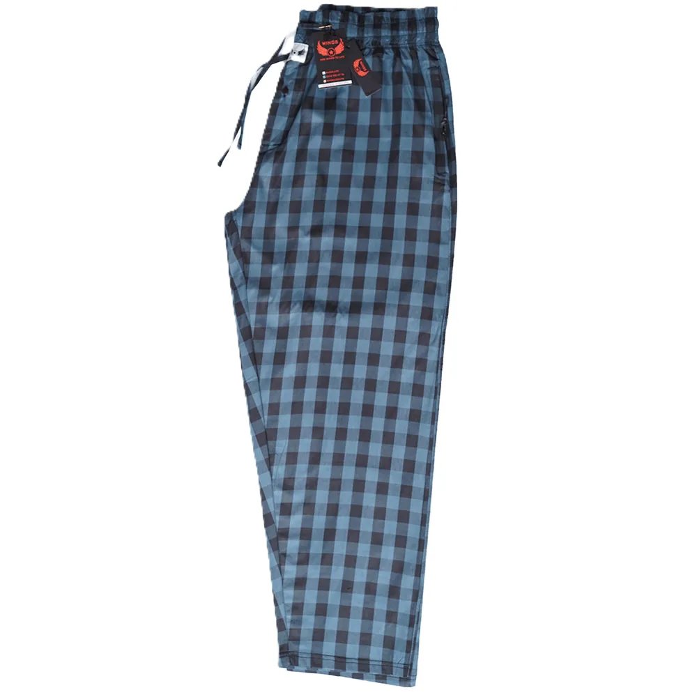 Special Blue & Black Cotton Trouser For Men