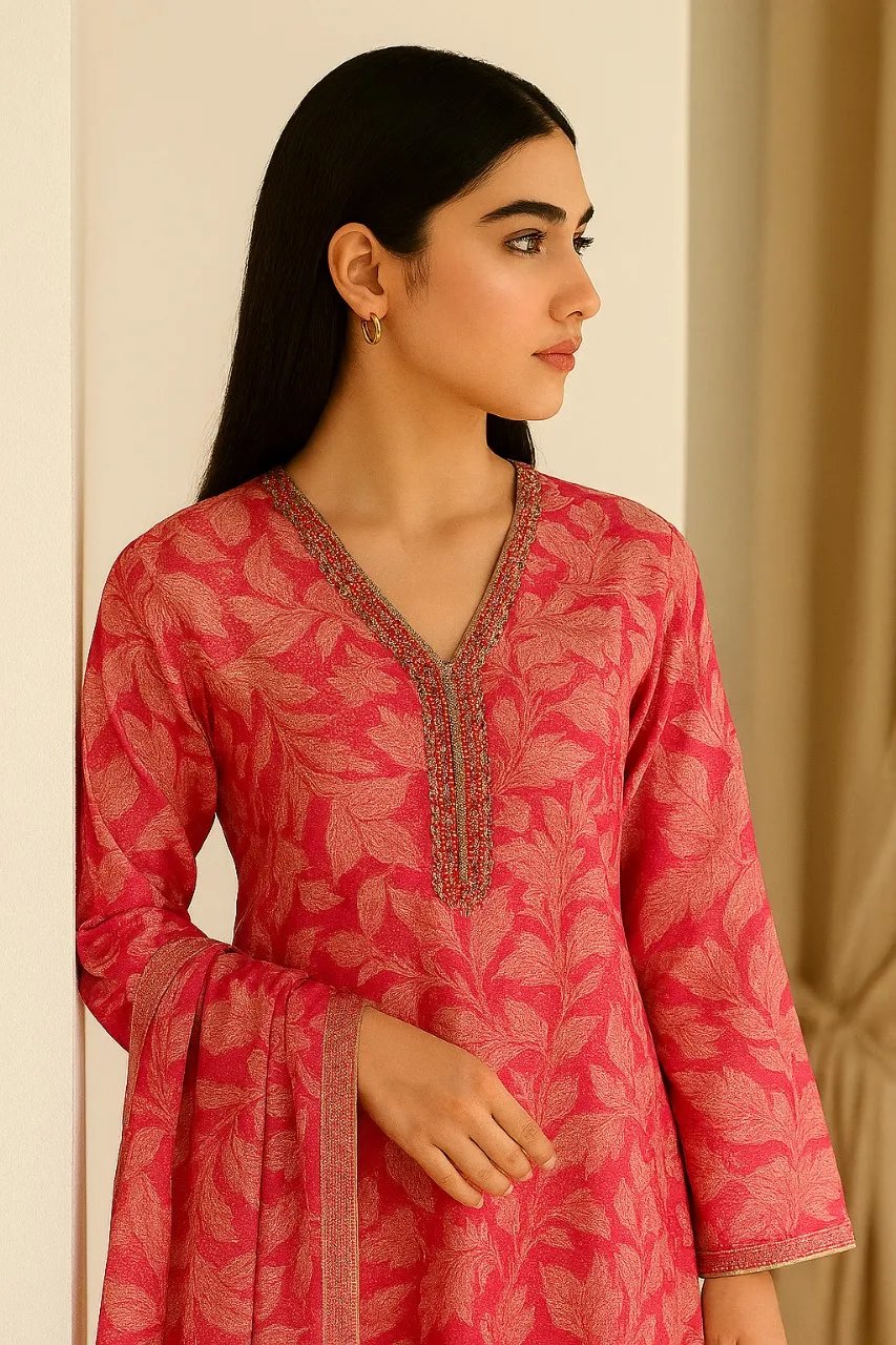 3 Piece Cotton Lawn Suit - Printed (Pret) AMP 06