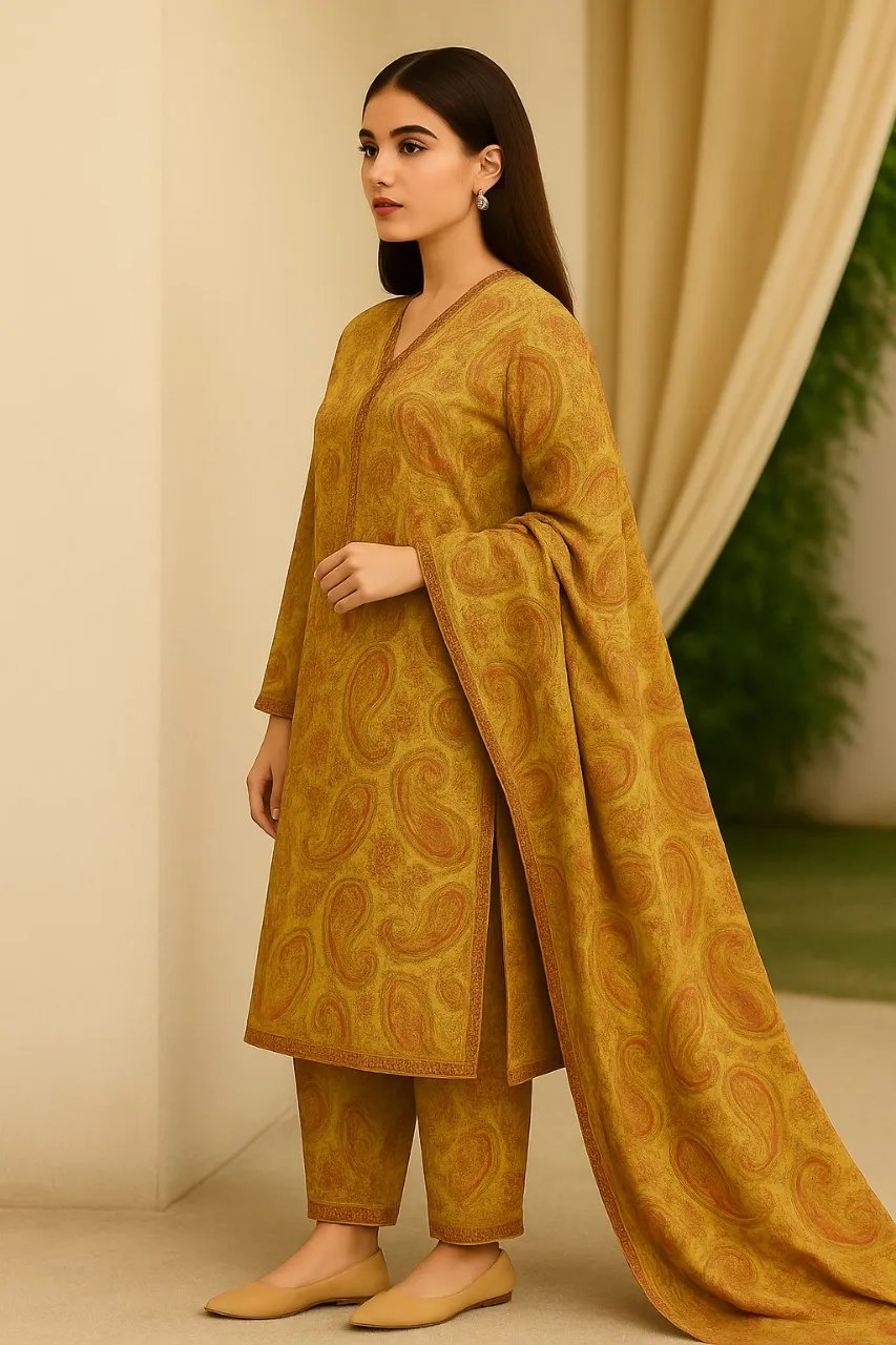 3 Piece Cotton Lawn Suit - Printed (Pret) 10