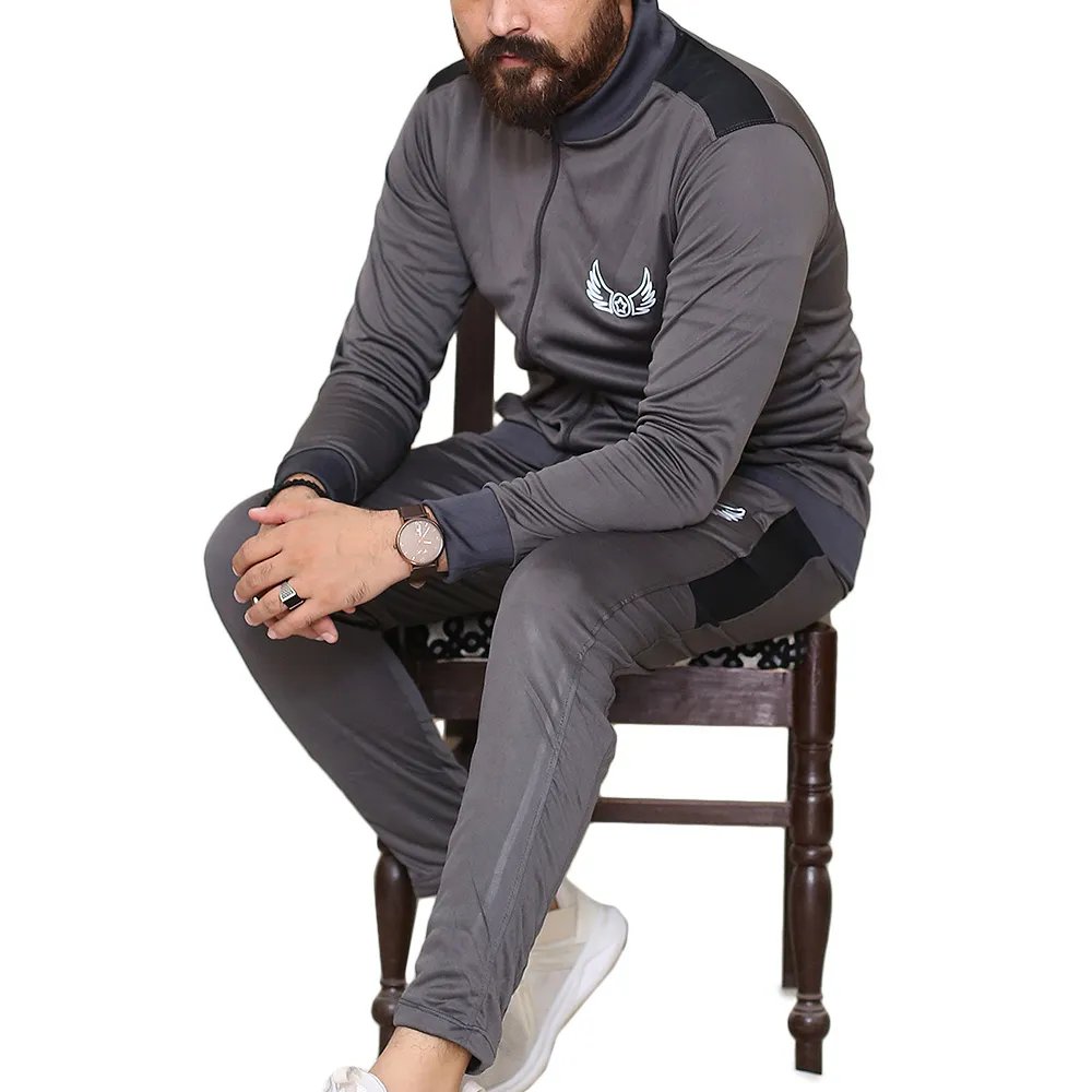 Grey Panel Sports Tracksuits
