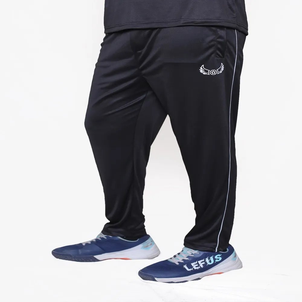 Black with white lining Sports Tracksuits
